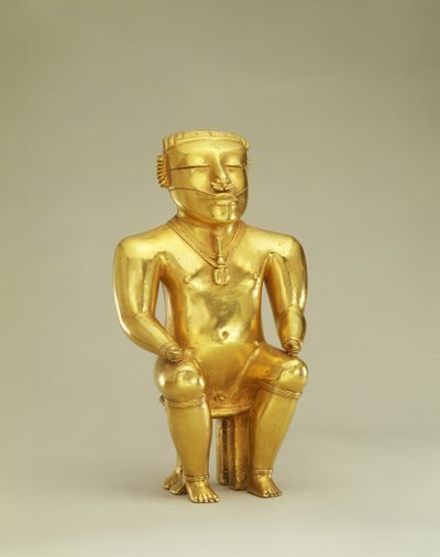 Anthropomorphic lime flask by Pre Columbian